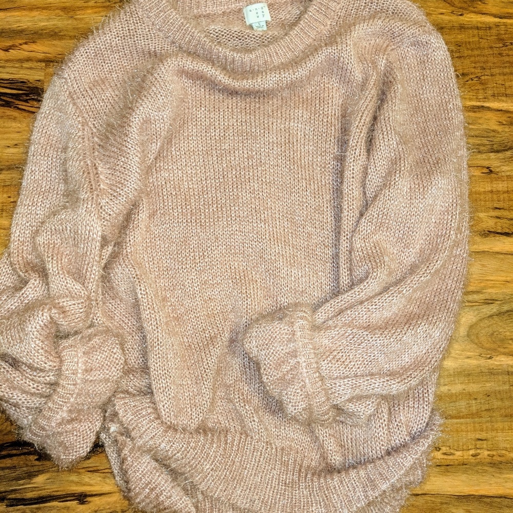Pale Pink/Lilac Fuzzy Sweater